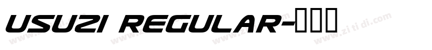 Usuzi Regular字体转换